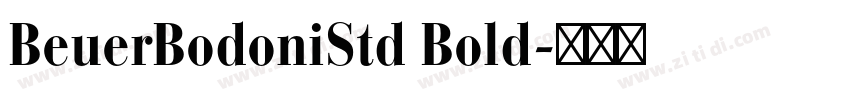 BeuerBodoniStd Bold字体转换